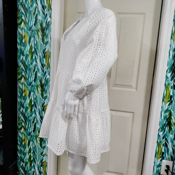 Karina Grimaldi x Revolve Whimsy Cochette Prairie Irina White Eyelet  Dress XS/S - Picture 5 of 14